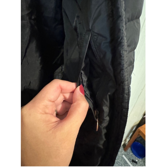 Marc New York Black Puffer Jacket with Faux Fur Detachable Hood, Size L - Picture 5 of 12